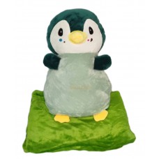 Пингвин с пледом, зеленый