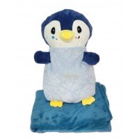 Пингвин с пледом, синий