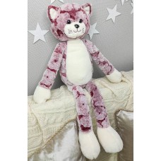 Кот с длинными лапками, бордовый