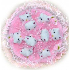 Букет hello kitty (9 игрушек кити, розовый)